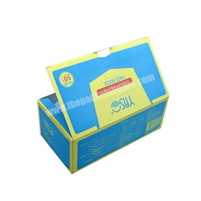 Wholesale Hospital Face Masks Medical Packaging Boxes Custom Earloop Surgical Face Mask Box