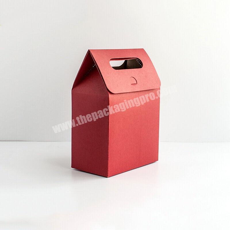 Wholesale House Shape Biodegradable Eco-friendly  Different Color Kraft Gift Packing Bag with Buckle