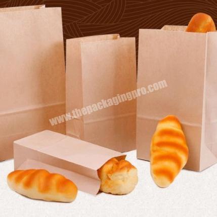 wholesale kraf paper bag take away packaging bag, food bag, bread bag