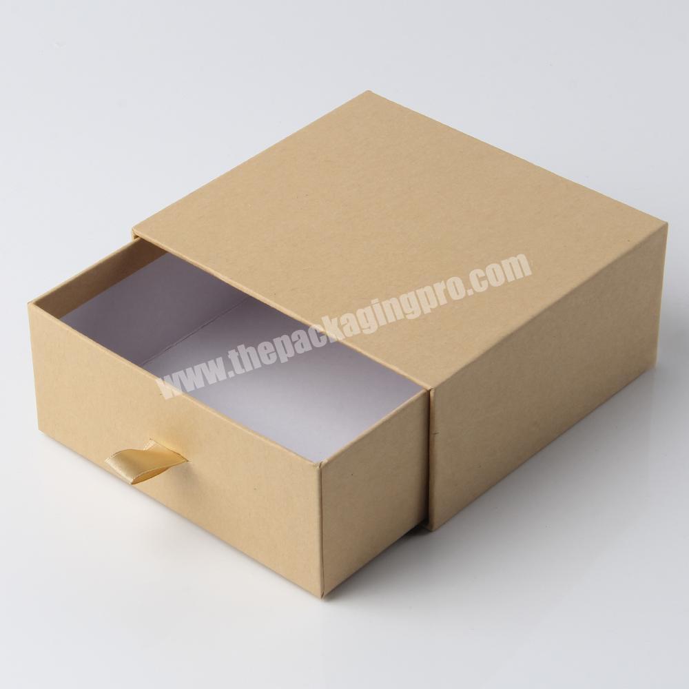 Wholesale kraft a4 size paper jewelry slide drawer gift box