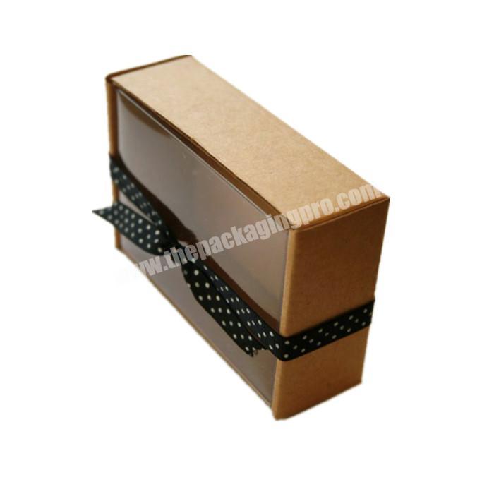 Wholesale Kraft gift packaging paper box with window