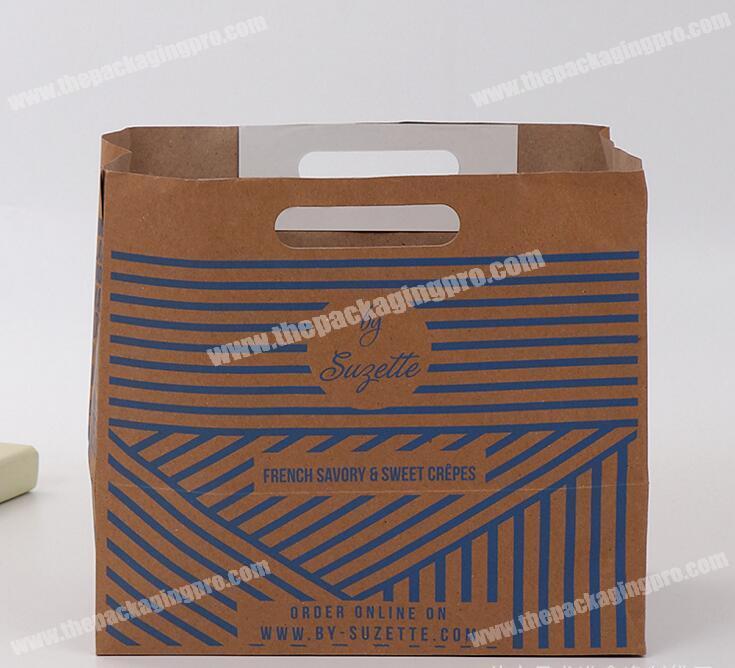 Wholesale kraft paper cement bag for fast food with your own logo