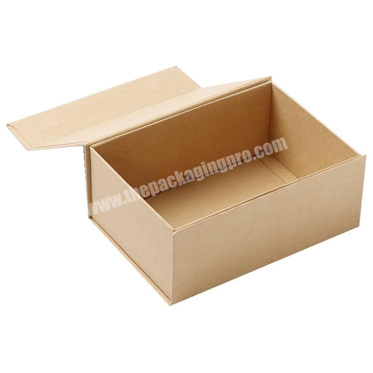 Wholesale Kraft Paper Float Folding Magnetic Gift Box with Customized Logo Hot Stamping