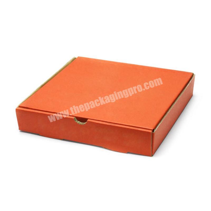 Wholesale kraft paper food packing pizza box with B Flute