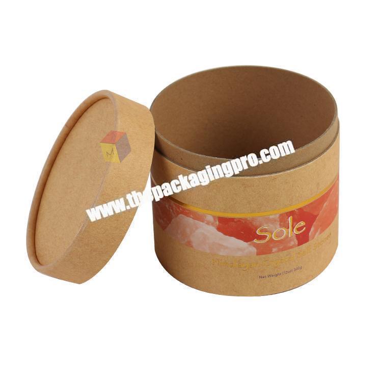 wholesale kraft round paper box packaging with logo