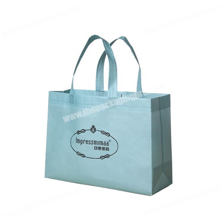 Wholesale laminated reusable shopping bag non woven tote bag