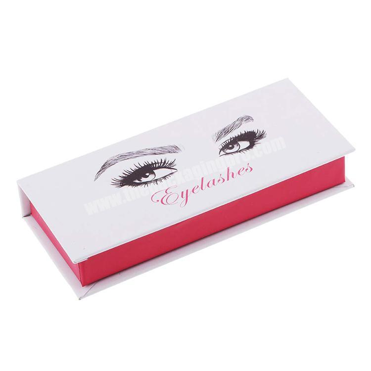 Wholesale Lashes Packaging Box Private Label Eyelashes Paper Red Purple Pink Blue Foldable Eyelash Box