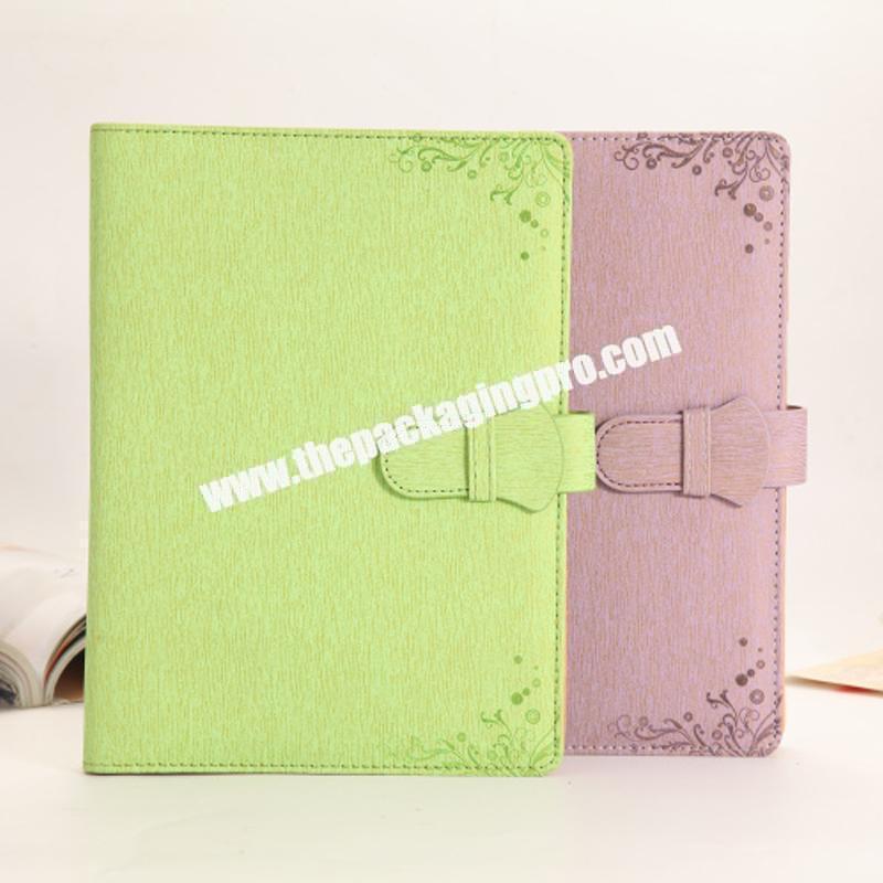 Wholesale Leather Notebook Gift Set With Pen And Name Card Holder Custom PU Leather Office Diary Note With Logo Embossed