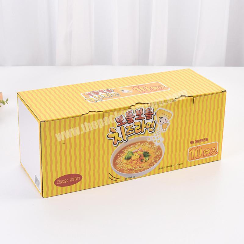 Wholesale Low Price Custom Logo Delicious Kraft Instant Noodle Ingredients Packing Box