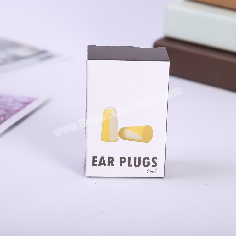 Wholesale Low Price Eco-friendly Small Foldable Cardboard Ear Plugs Earphone Boxes for Packing