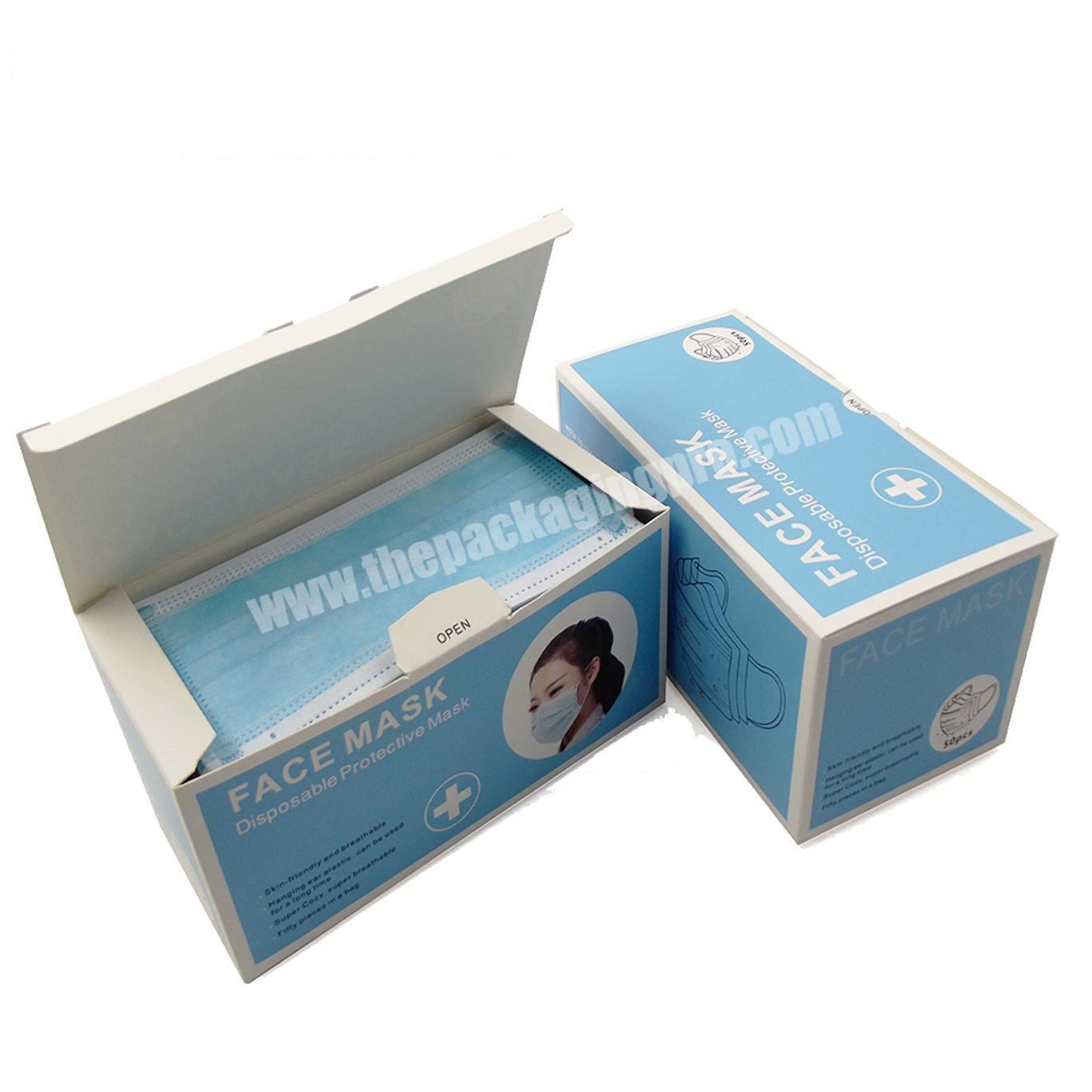 Wholesale Low Price Recycle Cardboard Foldable Packing Box for Face Mask
