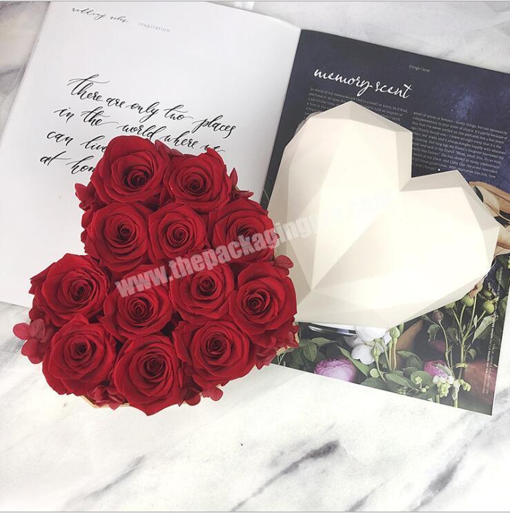 Wholesale Luxury ABS Plastic Heart Shape Flower Box Gift Packaging Box To Friend,Lover,Family