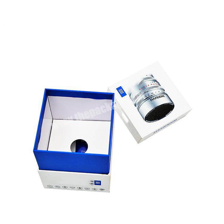 Wholesale Luxury Cardboard Camera Lens Shot Packing Box with Foam and Lid Square