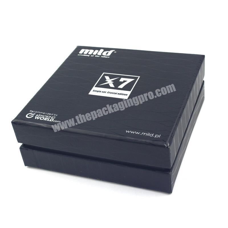 Wholesale luxury cardboard custom logo small black paper packaging eco friendly rigid gift box