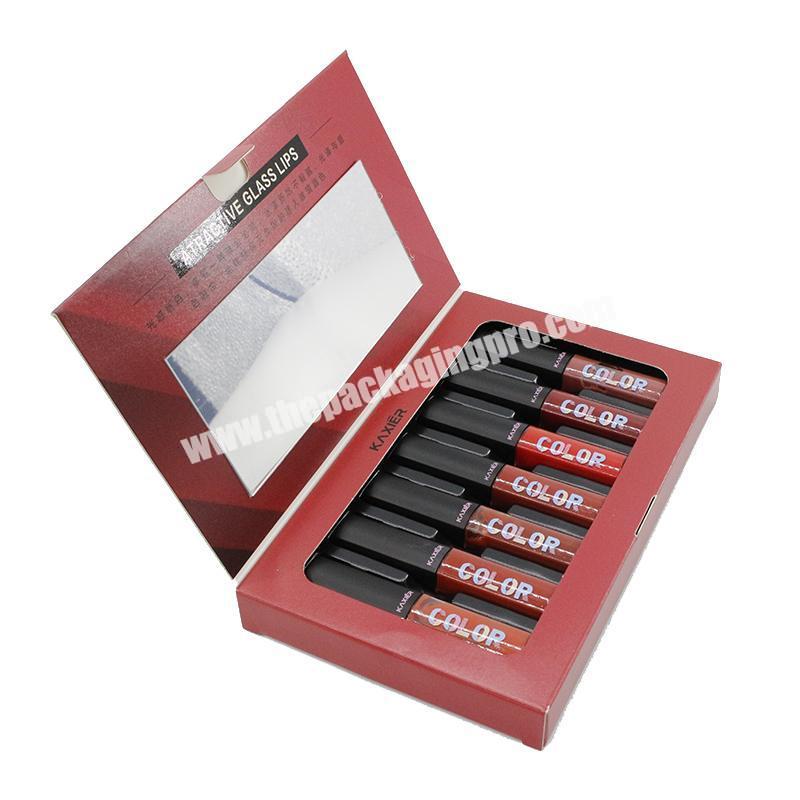 Wholesale Luxury Cosmetic Lip Gloss Box Full Colors Custom Design Luxury  Paper Cardboard Lipstick Box
