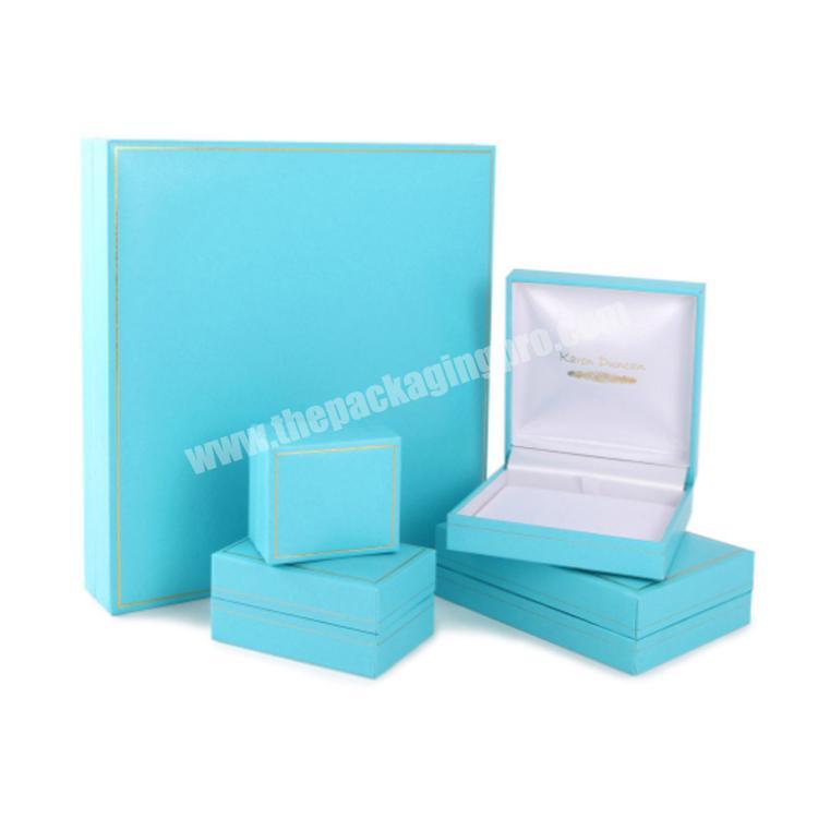 Wholesale luxury custom cardboard jewelry storage set paper earring bracelet ring necklace packaging jewelry box with logo