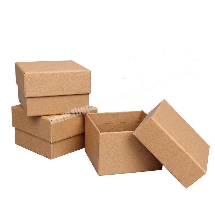 Wholesale Luxury Custom Logo Brown Kraft Paper Jewelry Gift Packaging Box