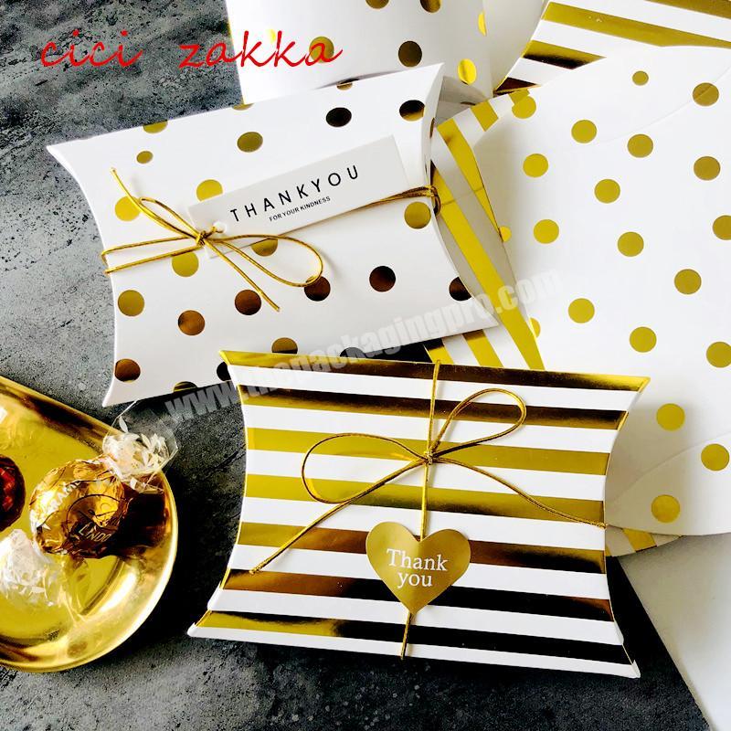 wholesale luxury custom pillow packaging wedding favor candy gift box