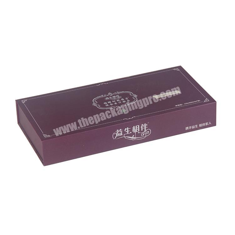 Wholesale Luxury Design Custom Printed Purple Packaging Paper Box for Gift Ginseng