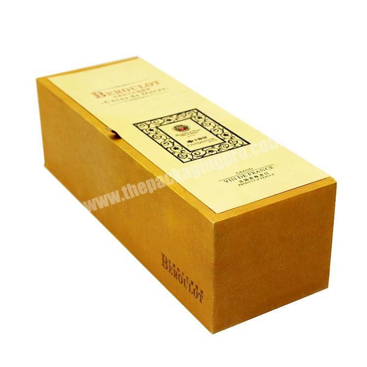 Wholesale luxury design high quality customizable luxury red wine paper box