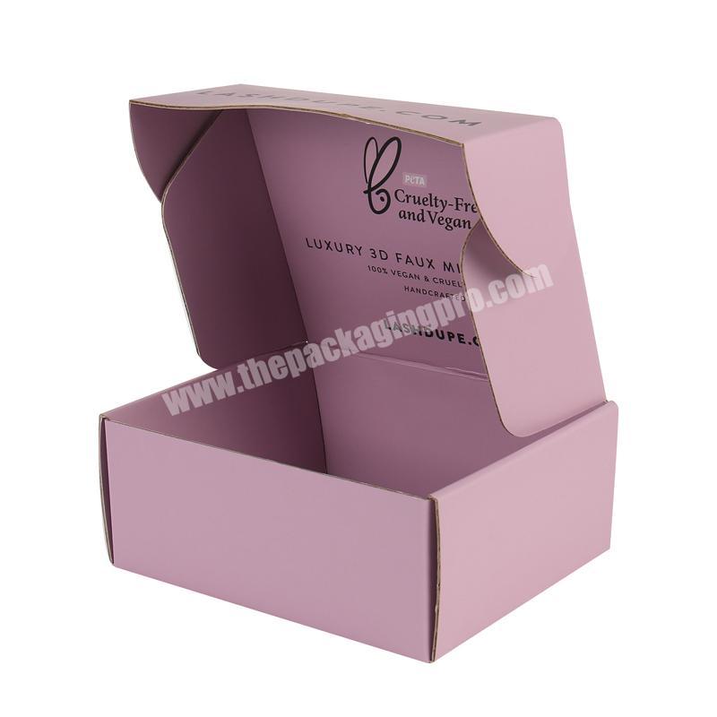 Wholesale Luxury Design Paper Corrugated Clothes Gift Packaging Mailing Box pink Shoe Boxes With Custom Logo