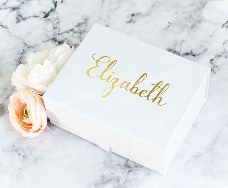 Wholesale Luxury Gold Foil Personalised Logo Printed Custom Gift Box
