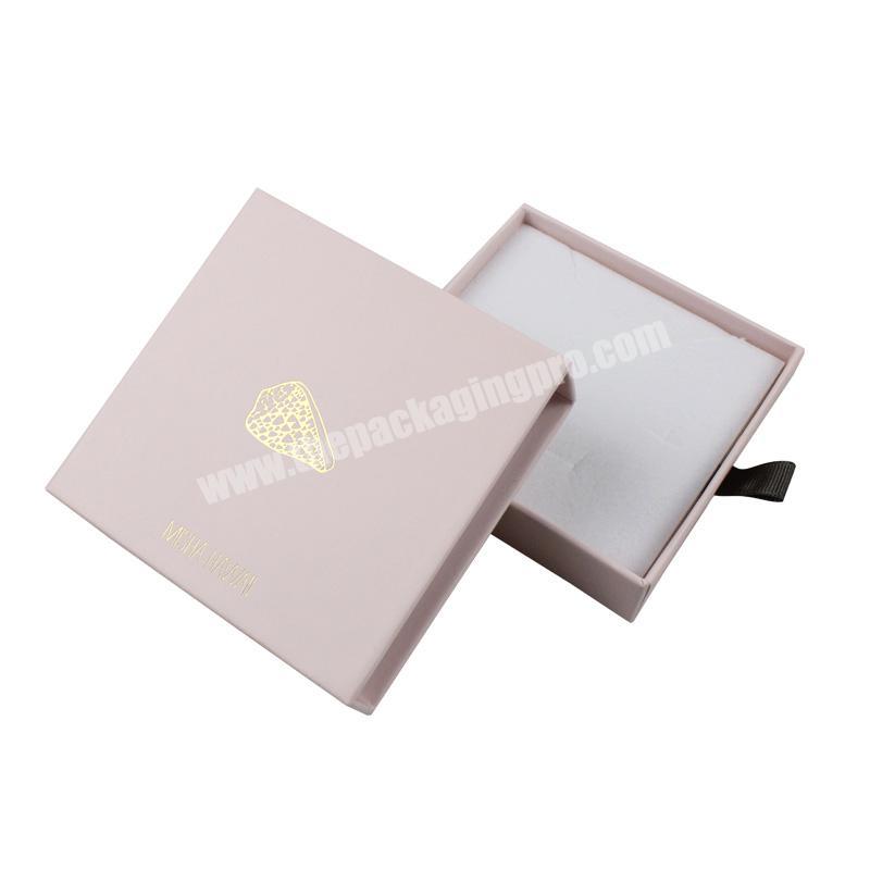 Wholesale Luxury Gold Foil Stamped Logo Slide Rigid Cardboard Drawer Paper Gift Box Custom Made