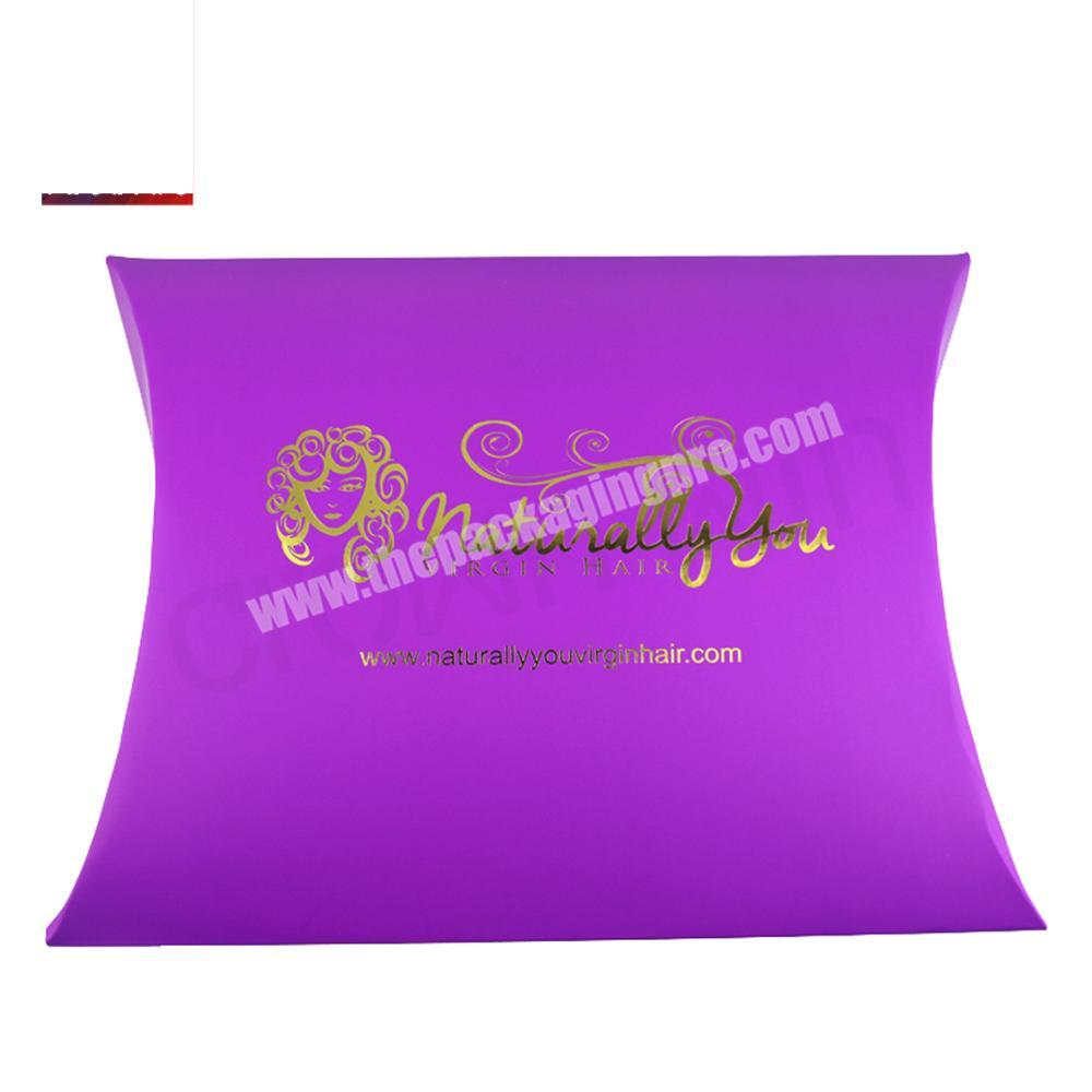 Wholesale luxury hair bundle extension virgin hair packaging pillow box