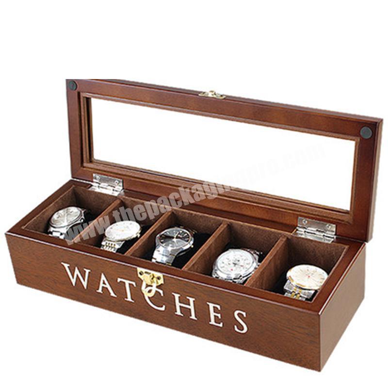 Wholesale Luxury Nice Design Men Wooden Watch Storage Box