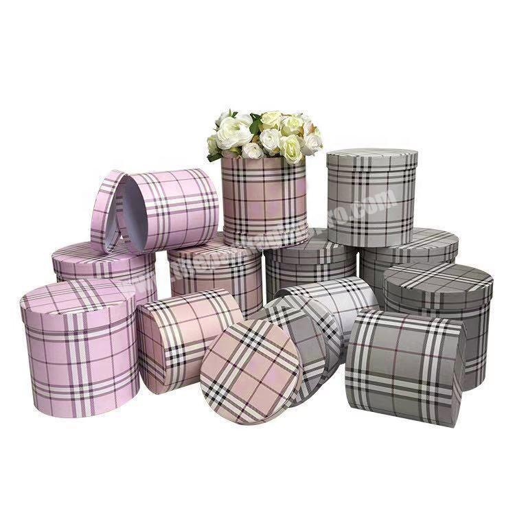 Wholesale Luxury Paper Tube Boxes Packing Round Flower Box For Preserved Roses
