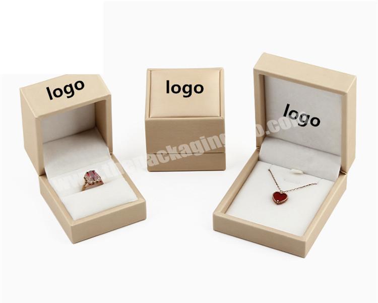 Wholesale luxury set custom gift packaging jewelry box with logo printed