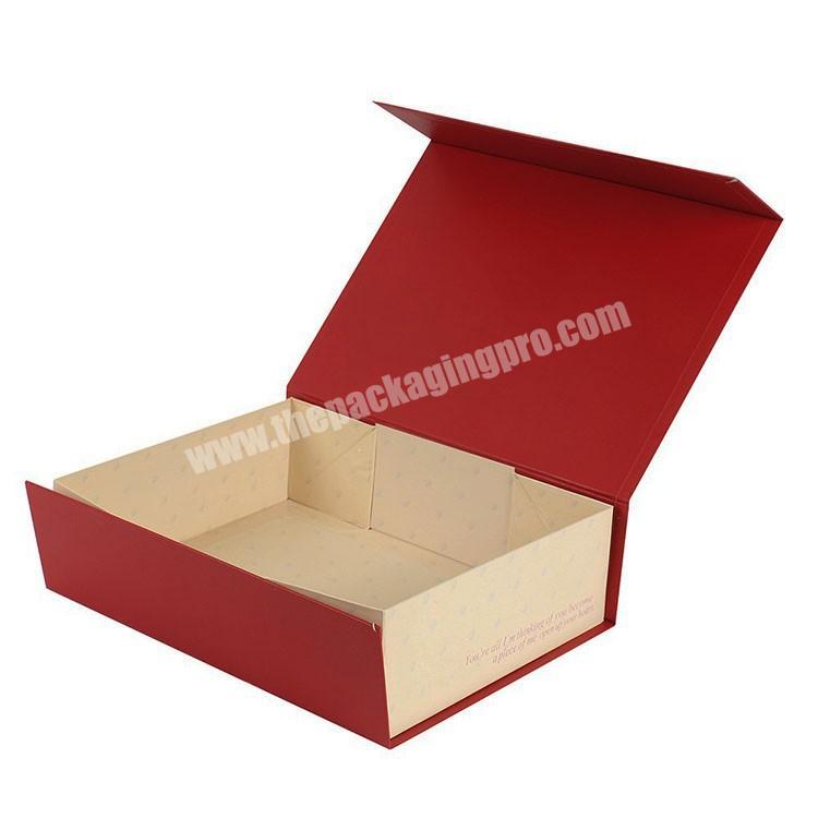 Wholesale Magnetic Closure Folding Paper Clothes Packaging Boxes Flat Folding Cardboard Gift box Collapsible Magnetic Box
