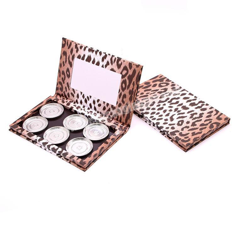 Wholesale Magnetic Paper Cardboard Makeup Compact Case Empty Packaging Eyeshadow Palette with Mirror
