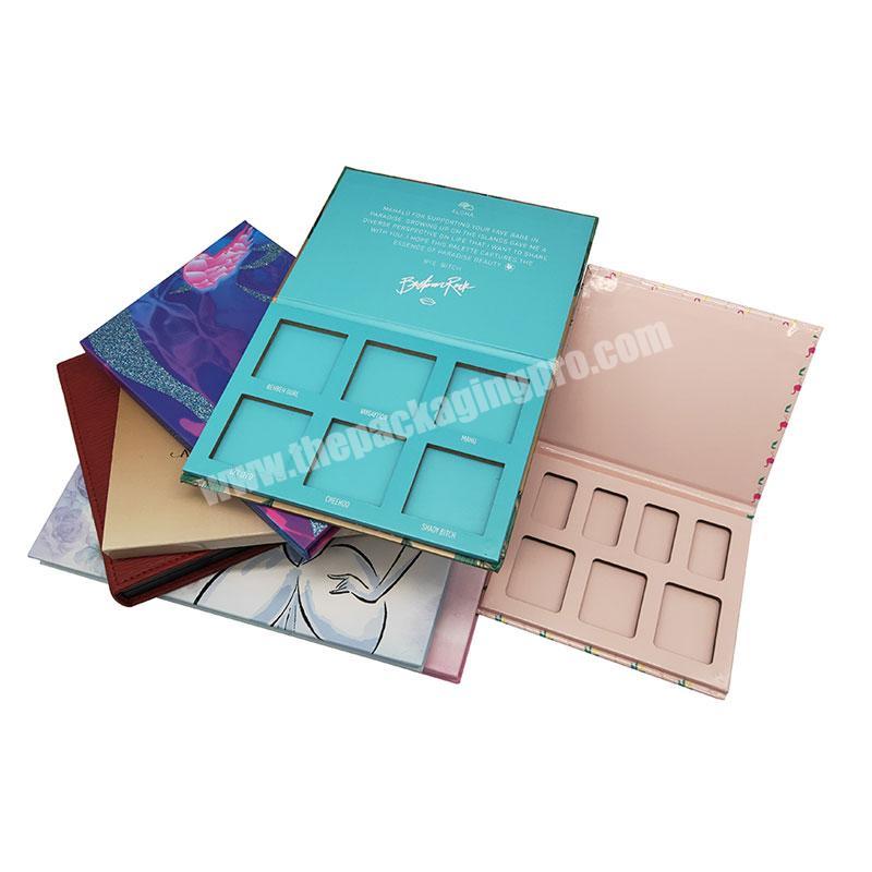 Wholesale makeup palette eyeshadow empty powder compact packing paper box packaging palette