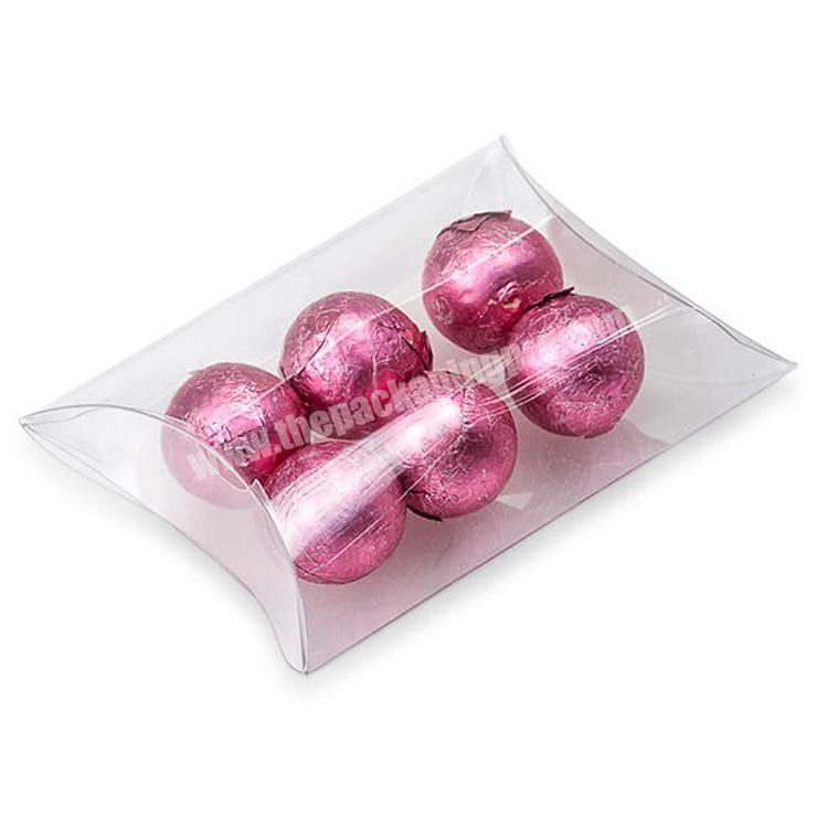 Wholesale mini pvc plastic clear candy packaging pillow box