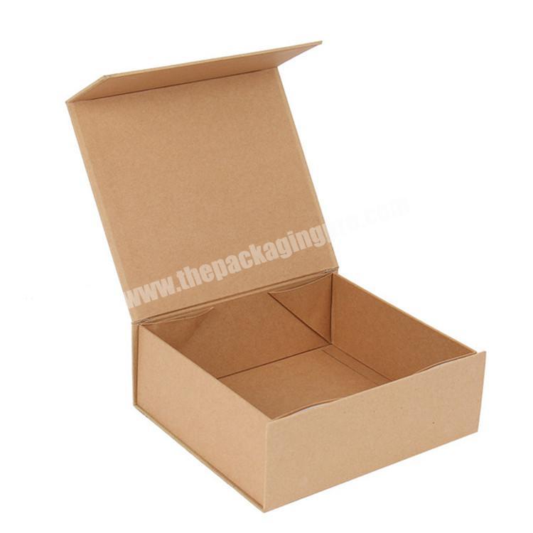 wholesale natural brown magnetic cardboard kraft gift box