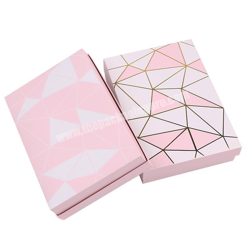 Wholesale new printing customized pink paper packaging box for candy gift