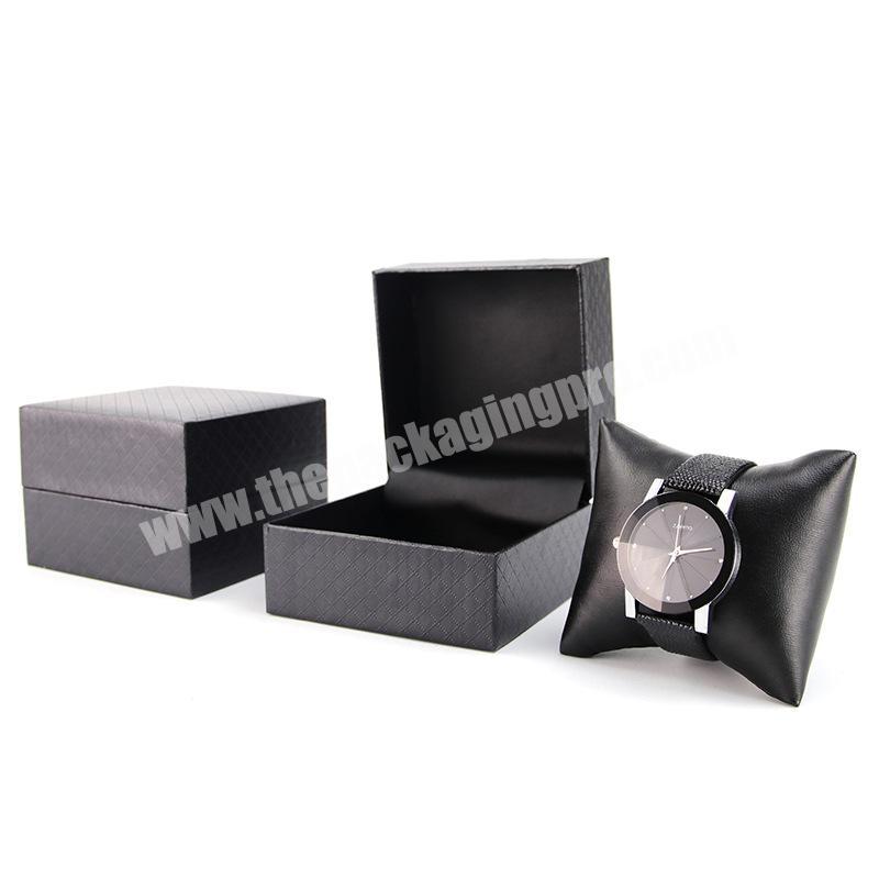 Wholesale OEM customized  men's and women's luxury square paper cardboard watch packaging box with pillow