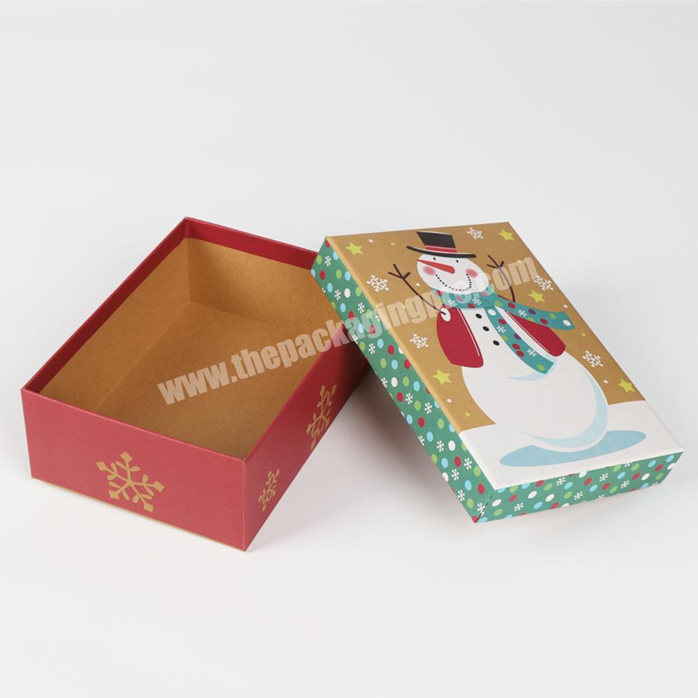 Wholesale oem recycle high end custom brown kraft paper rigid cardboard packaging gift box with lid