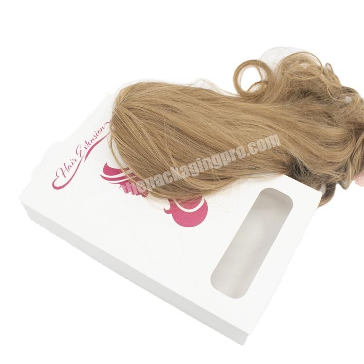 Wholesale packaging boxes for hair extension Custom Printed Biodegradable Human Hair Wig Packaging Box