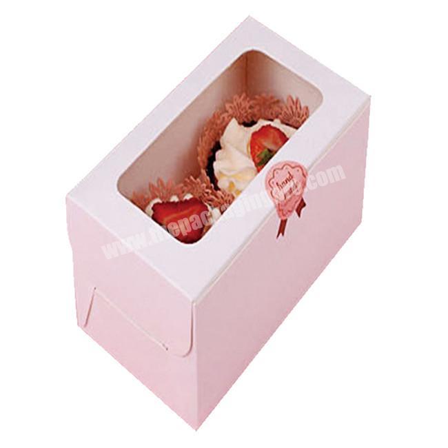 Wholesale Paper Food Grade Paper Cup Cake Luxury Window Cake Box