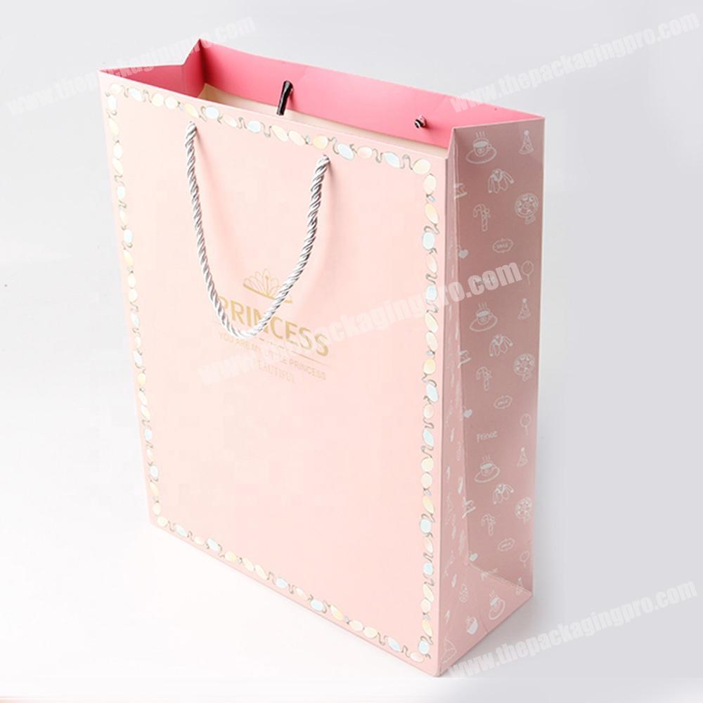 Wholesale Paper Pink Bags For Gifts Packing