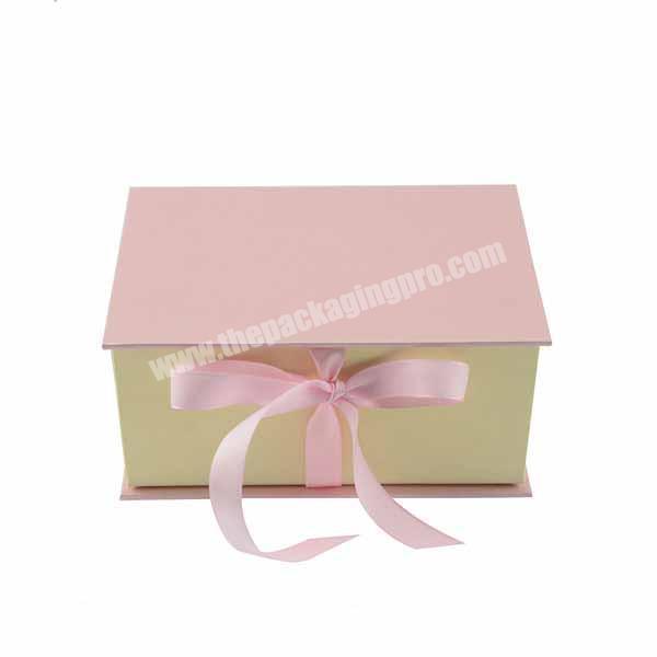 Wholesale pink color luxury packaging gift paper box