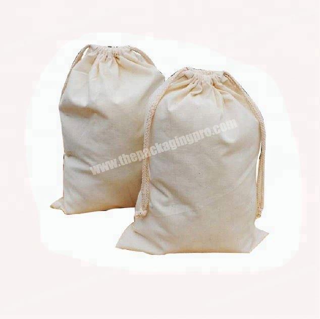 Wholesale Plain White Cotton Fabric Drawstring Bag,Washable Cotton Fabric Tote Canvas Bag