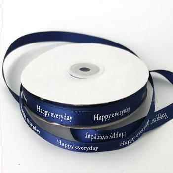 Wholesale Polyester Custom Logo Printed Satin Ribbon For Decoration