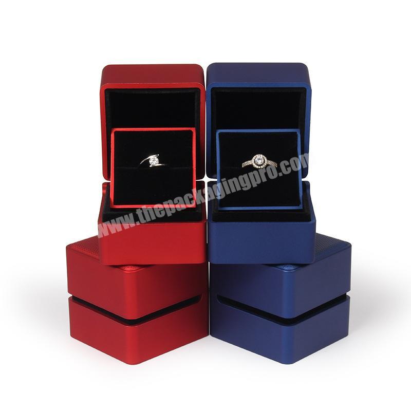 Wholesale premium led light jewelry storage display box custom high quality ring jewelry packaging gift box