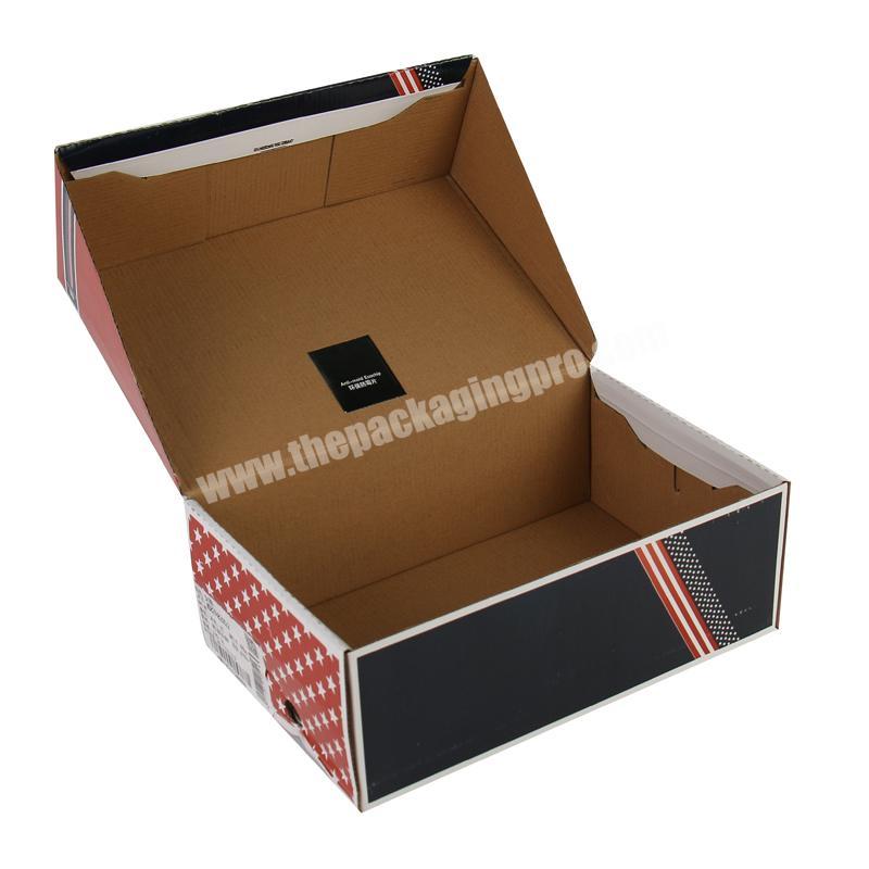 Wholesale Printed Kraft Paper Packaging Eco Friendly Foldable Custom Shoe Box