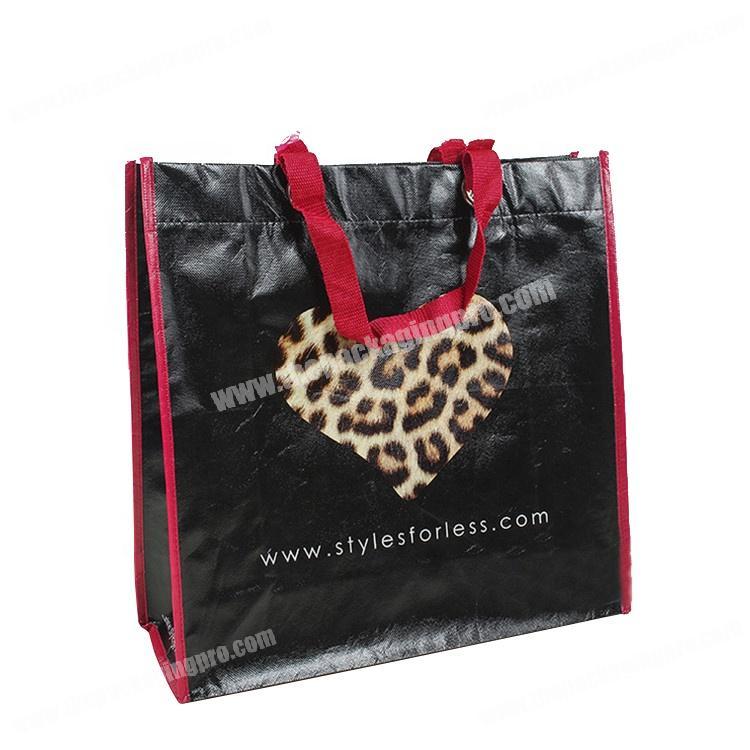 Wholesale printed logo heavy shopping tote custom bag gift lamination non woven bag