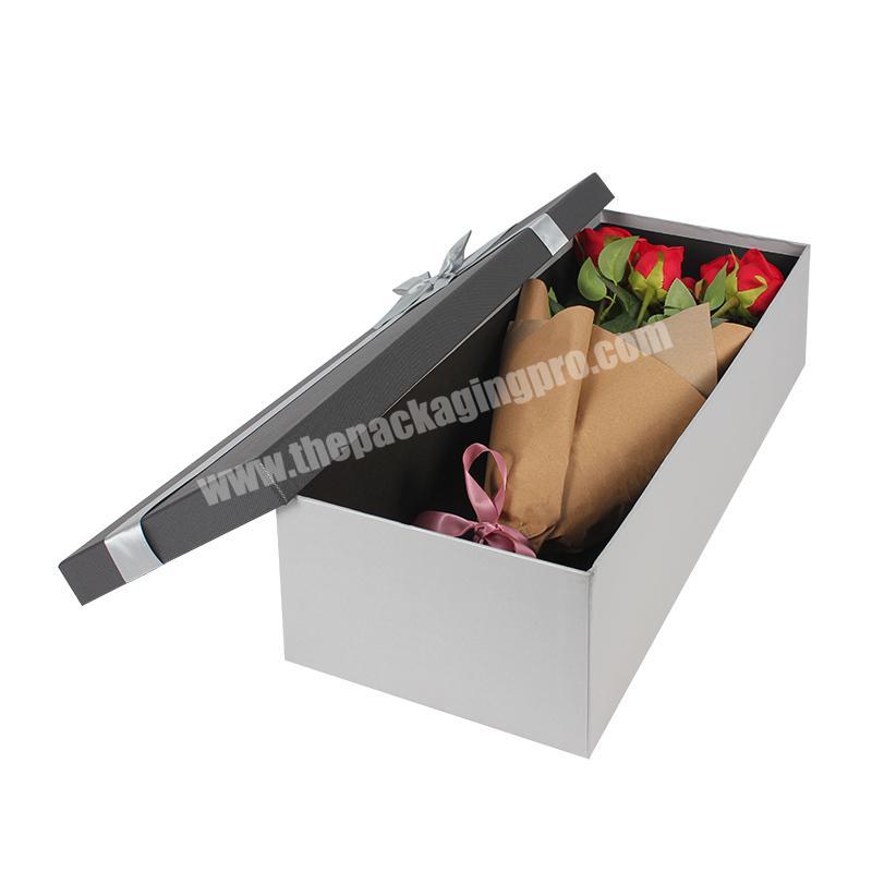Wholesale printed luxury cardboard carton empty flower gift box