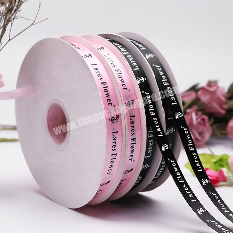 wholesale printed polyester ribbon 1.5cm pink custom satin ribbon flower Wrapping Decoration ribbon